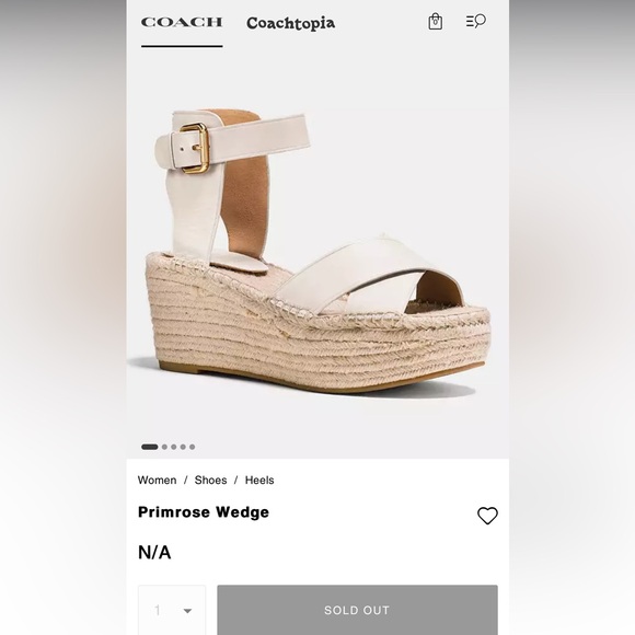 Coach Primrose platform Jute Espadrille Leather Sandal Size 8 - Picture 8 of 11